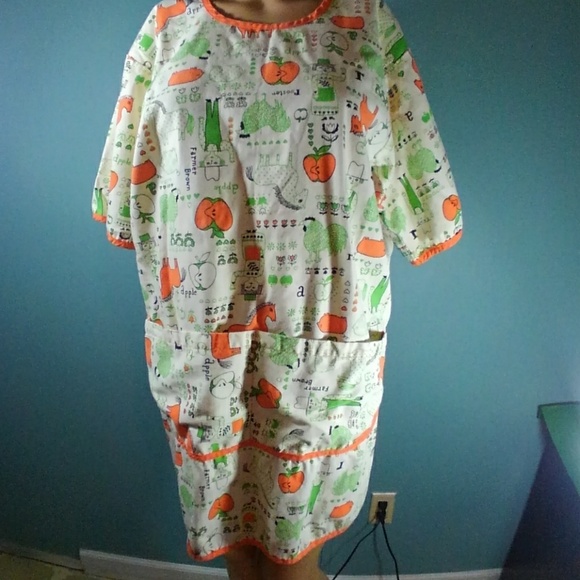 Smock Apron Tree Apron California ,ties and pocket - Picture 2 of 6